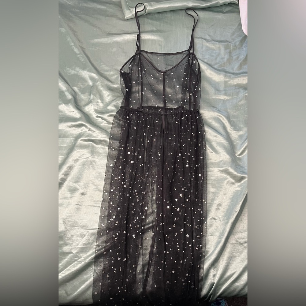 Black Mesh Stars & Moons Cover Up